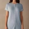 Intimissimi MIT SPITZENDETAILS - Nachthemd - Hellblau Light Blue Melange