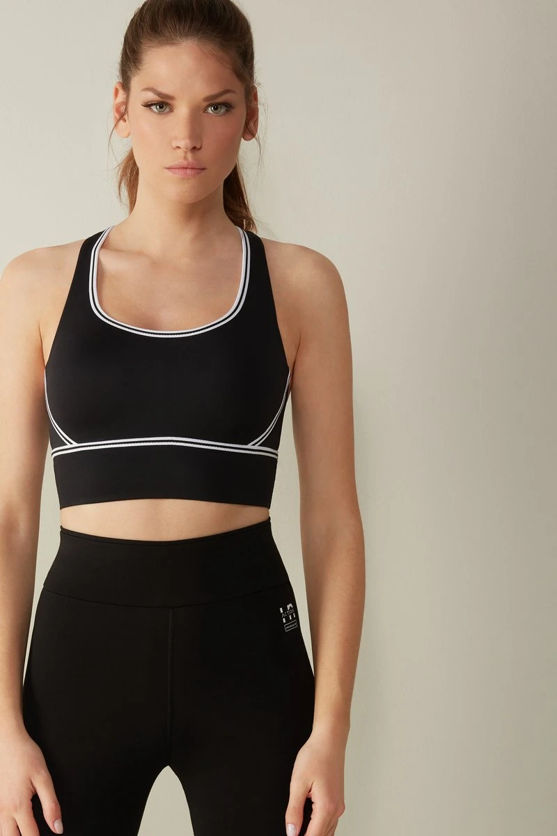 Intimissimi SPORT - Sport-BH Mit Mittlerer Stützkraft - Schwarz Black/white 3 Intimissimi SPORT - Sport-BH Mit Mittlerer Stützkraft - Schwarz Black/white