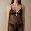 Intimissimi BABYDOLL STEAL THE SHOW - Nachthemd - Black
