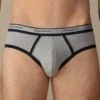 Intimissimi SUPIMA MIT LOGO - Slip - Blau - 387i - Light Grey Blend / Midnight Blue